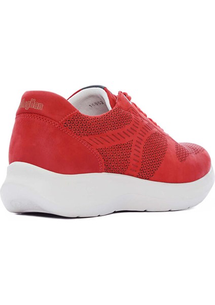 Kırmızı Erkek Deri Sneaker 618 16602 Erk Ayk