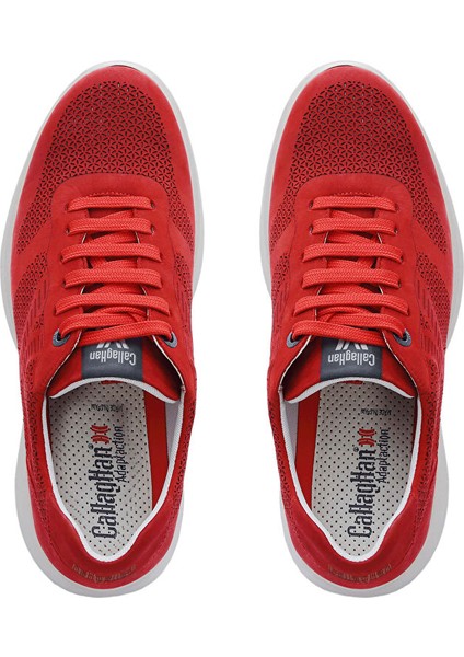 Kırmızı Erkek Deri Sneaker 618 16602 Erk Ayk