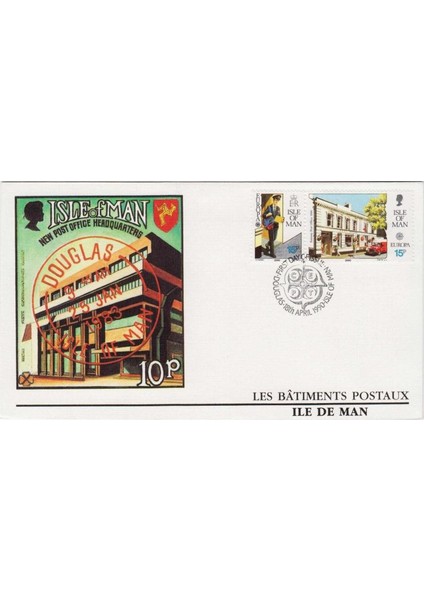 Man Adası 18 Nisan 1990 Ilk Gün Zarfı Fdc. Kraliçe Iı. Elizabeth.