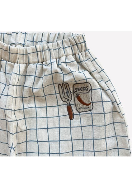 Organik Wide Checked 'seed' Pantolon fırsatları