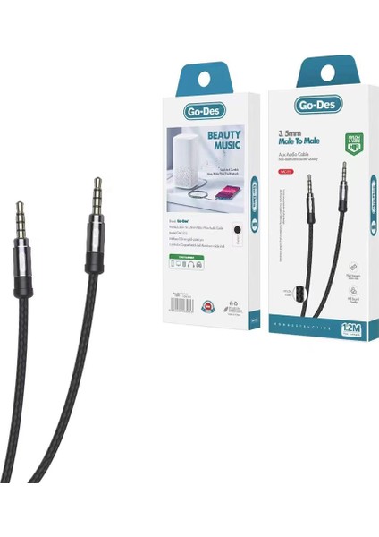 Go Des GAC-215 Aux Audio Ses Kablo 3.5mm Siyah fiyatları