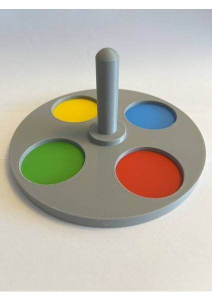 Montessori Renk Eşleştirme Oyuncağı – Halkalı Bul-Tak – Motor Beceriler ve Zeka Geliştirici - 3D