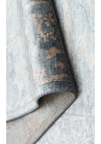 TF 07 SKY VIZON - TAFTAN - Pakistan Overdyed Tarzı Özel Hav Vermeyen ve El Emeği ile Özel Tezgahlarda Üretilen Uşak Halısı - TF 07 - 170*240