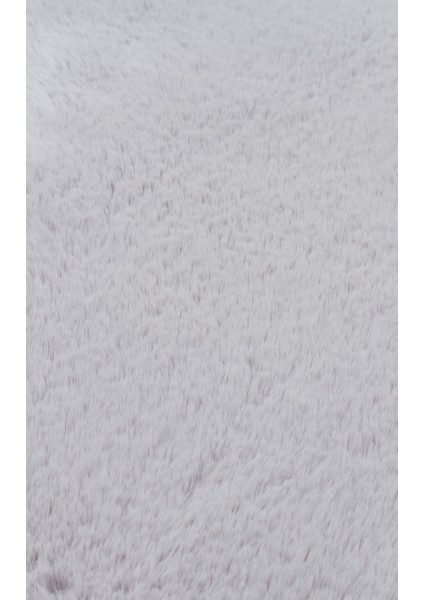 MLS SILVER SINGLE N - MOLLIS NEW - Yumuşak Dokulu Uzun Tüylü Yıkanabilir Tavşan Postu - SILVER - 75*105