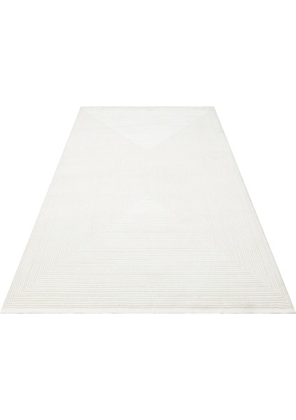 Lagos XW LGS 22 Krem Gri - Yıkanabilir Hav Vermez Modern Desenli Halı