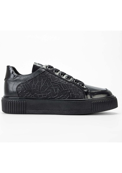 Erkek Hakiki Deri Siyah/siyah Sneakers & Spor Ayakkabı