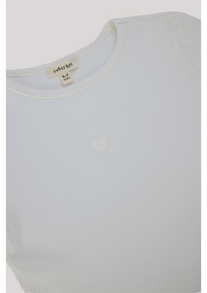 Basic Kız Çocuk Ekru T-Shirt modelleri