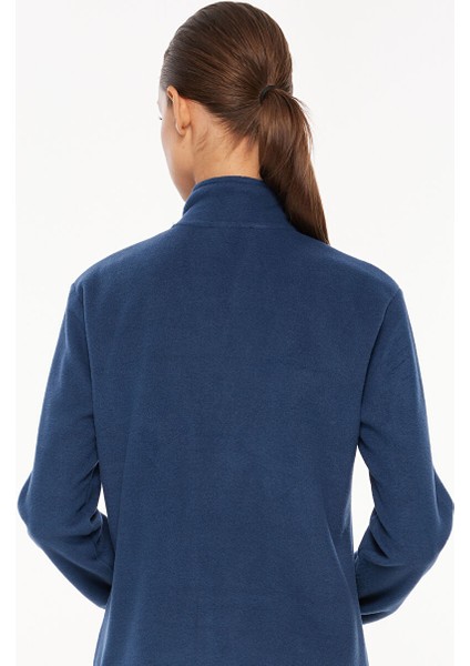 Indigo Kadın Kapüşon Yaka Standart Fit Polar Sweatshırt D3WL-SWT27