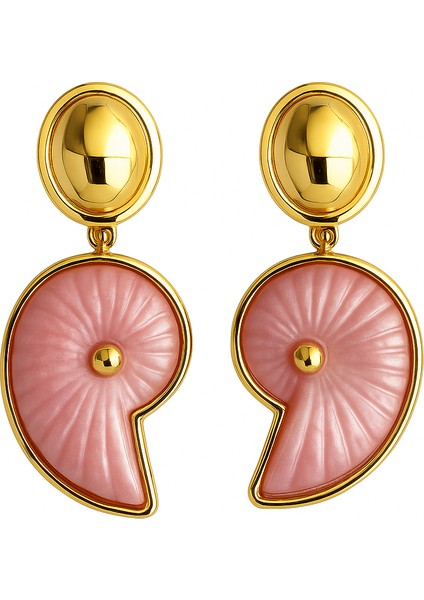 Çelik Renkli Midye Küpe