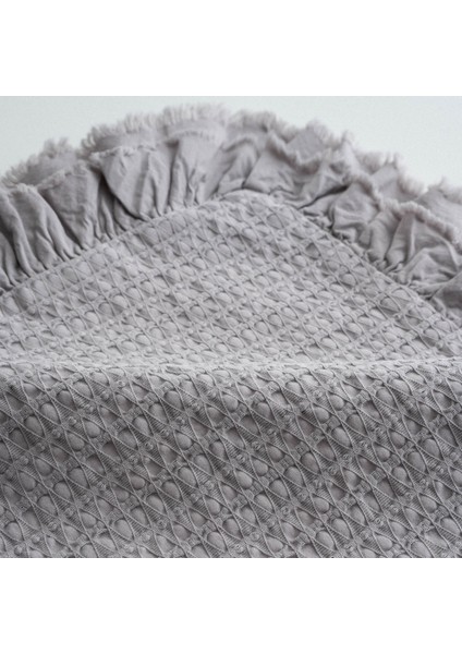 Ayda Çift Kişilik Nevresim Takımı %100 Organik Pamuk Dokuma Gri 200X220 cm modelleri