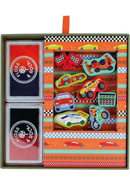 Floss & Rock Stamper Ahşap Baskı Seti / Cars