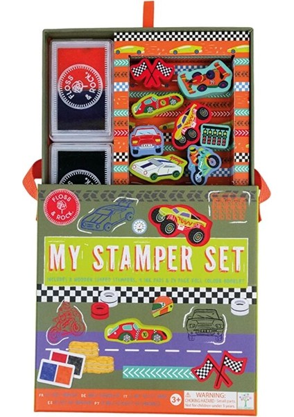 Floss & Rock Stamper Ahşap Baskı Seti / Cars