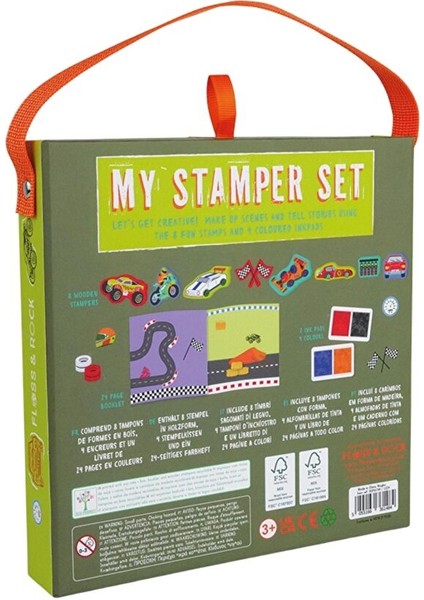 Floss & Rock Stamper Ahşap Baskı Seti / Cars