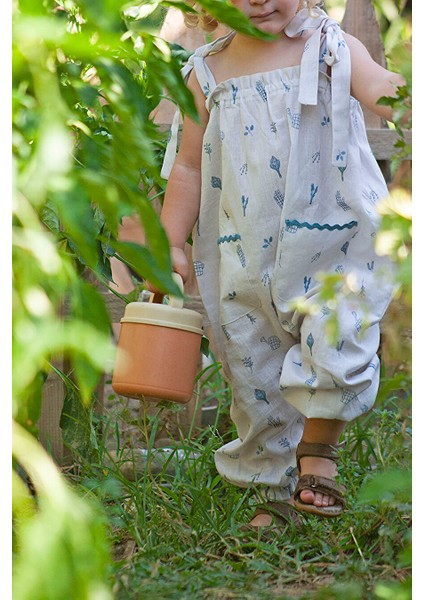 Organik 'gardening' Dokuma Uzun Tulum