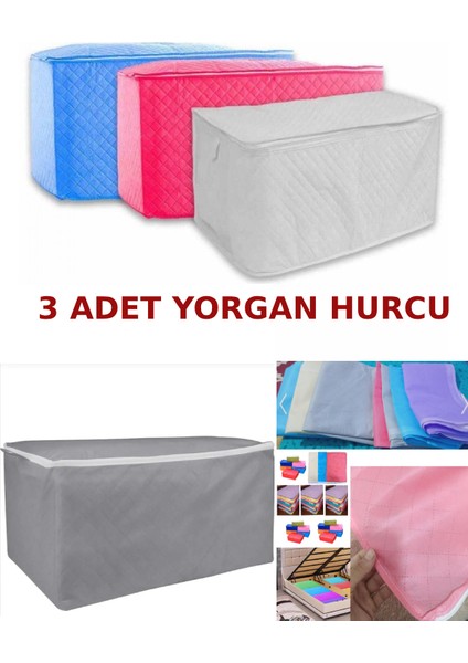 3 Adet Hurç Yorgan Hurcu 100X50X40 cm Büyük Boy