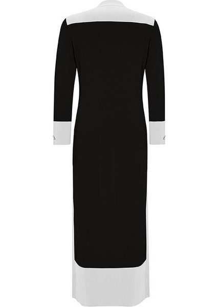 Siyah Iç Elbiseli V Yaka Triko Elbise T25Y-4040 fiyatları