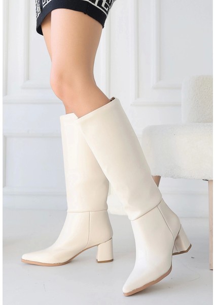 Roksa Ten Cilt Topuklu Çizme fiyatları