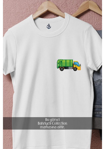 Oversize Geri Dönüşüm Kamyonu Cep Tasarımlı Unisex T-Shirt fırsatları