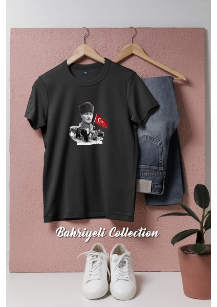 Oversize Mustafa Kemal Atatürk Tasarımlı Unisex T-Shirt