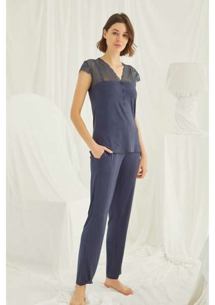 18231 Kadın Lacivert Pijama Takım fiyatları