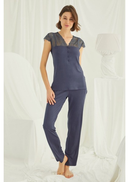 18231 Kadın Lacivert Pijama Takım fırsatları