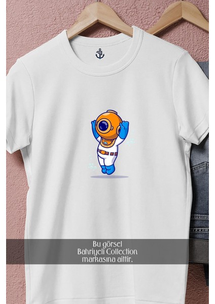 Oversize Mutlu Mini Dalgıç Tasarımlı Unisex T-Shirt fiyatları