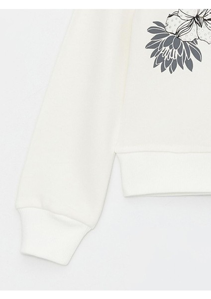 Kız Çocuk Üç Iplik Aksesuarlı Baskılı Sweatshirt