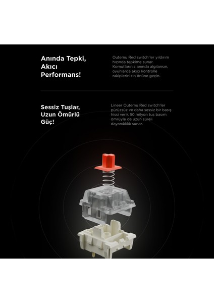 Enıgma Rgb Aydınlatmalı Red Switch Tam 1800 Kompakt Dizilim Gaming Mekanik Oyuncu Klavyesi
