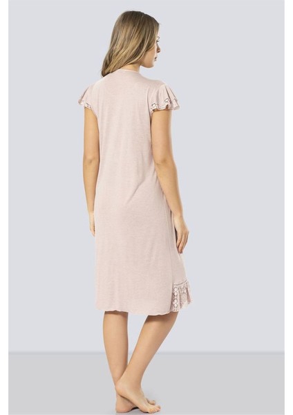 Kadın Pudra Önden Düğmeli Gecelik 3284 fiyatları
