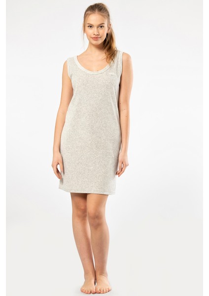 620 Gri Kadın Rahat Askılı Elbise Gecelik fiyatları