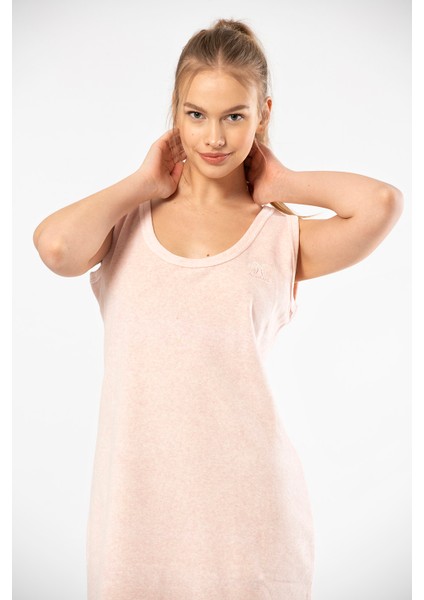 620 Pembe Kadın Rahat Askılı Elbise Gecelik