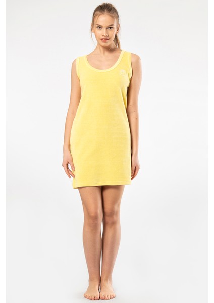 620 Sarı Kadın Rahat Askılı Elbise Gecelik fiyatları