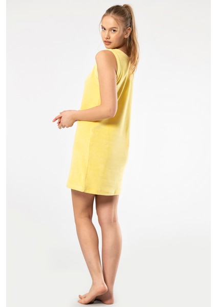 620 Sarı Kadın Rahat Askılı Elbise Gecelik fırsatları