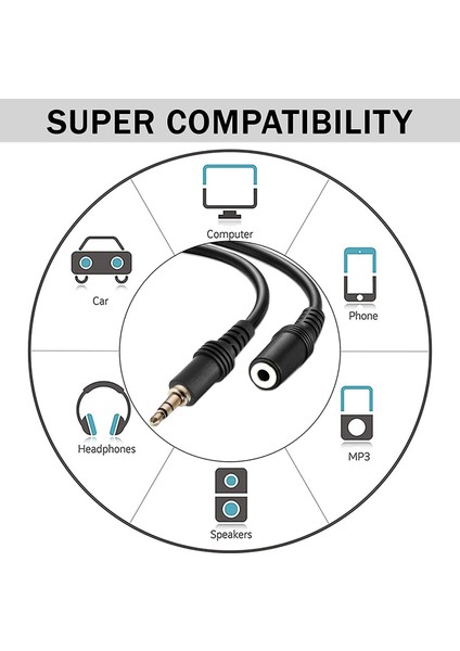 3 Metre Yüksek Kaliteli 3.5mm Erkek Kadın Stereo Uzatma 3 Halka Trrs Jack Stereo Ses Uzatma Kablosu 3mt Av Uzatma Kablosu Ses Konektörü Kablosu modelleri