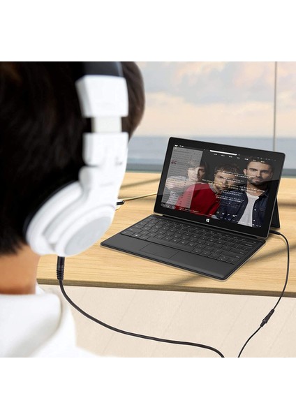 3 Metre Yüksek Kaliteli 3.5mm Erkek Kadın Stereo Uzatma 3 Halka Trrs Jack Stereo Ses Uzatma Kablosu 3mt Av Uzatma Kablosu Ses Konektörü Kablosu