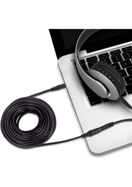 3 Metre Yüksek Kaliteli 3.5mm Erkek Kadın Stereo Uzatma 3 Halka Trrs Jack Stereo Ses Uzatma Kablosu 3mt Av Uzatma Kablosu Ses Konektörü Kablosu