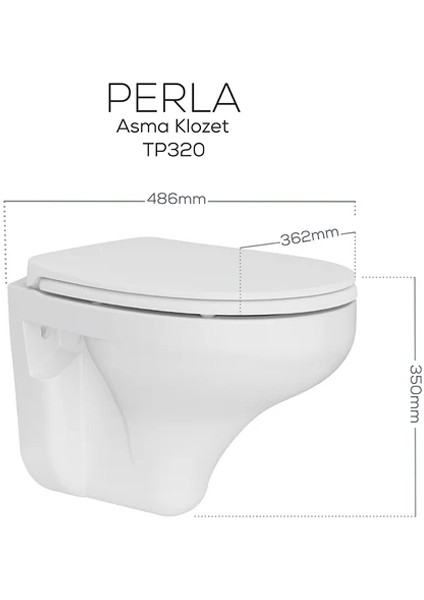 Perla Asma Klozet TP320 Kapak Hariç