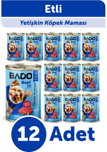Yetişkin Yaş Köpek Maması Etli 400GR 12'li