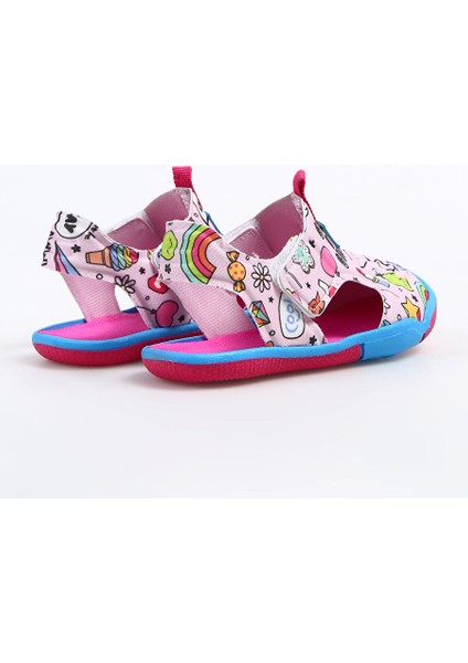Dudino Beyaz - Pembe - Mavi Kız Çocuk Sandalet Queen modelleri