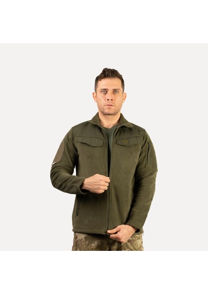 5 Cepli Polar Ceket Haki, Soğuktan Koruyan Rahat Polar Ceket modelleri