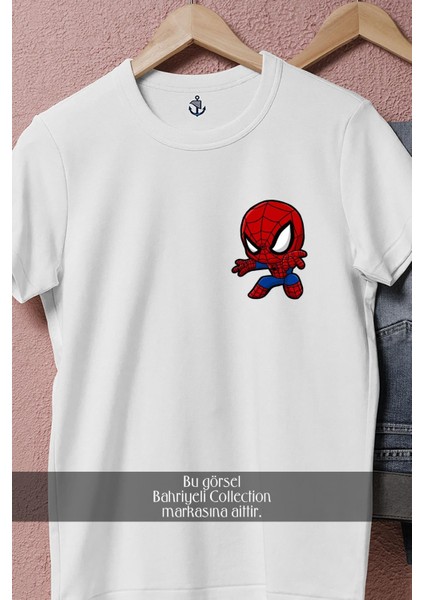 Oversize Minik Spider-Man Örümcek Adam Cep Tasarımlı Unisex T-Shirt fiyatları