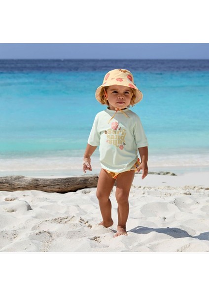 Bucket Hat Flowers Uv Korumalı Şapka Vanilla Krem-07-18 Ay