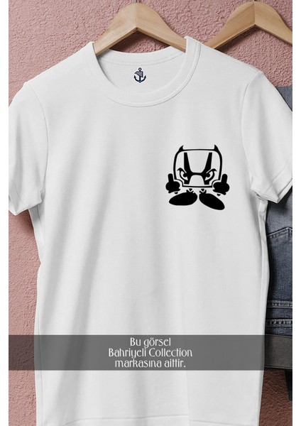 Oversize Honda Orta Parmak Cep Tasarımlı Unisex T-Shirt fiyatları
