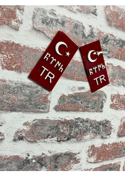 3ADİJİTAL Kırmızı Türk Yazılı Plaka Kenarı Tr modelleri