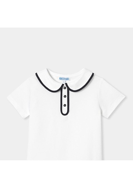 Kız Çocuk Pamuklu Pike Polo Yaka T-Shirt modelleri