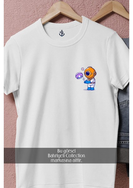 Oversize Inci Bulan Mini Dalgıç Cep Tasarımlı Unisex T-Shirt fiyatları