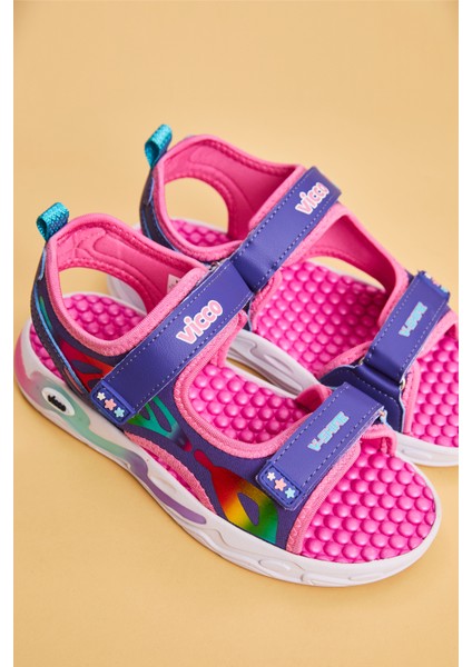 332.F25Y.210 But Filet Işıklı Phylon Mor Çocuk Sandalet fiyatları