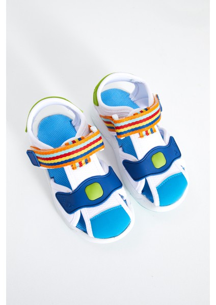 Flow Iı Hafif Erkek Bebek Beyaz/saks Mavi Sandalet