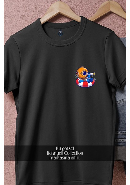 Oversize Can Simidi Içinde Mini Dalgıç Cep Tasarımlı Unisex T-Shirt fiyatları