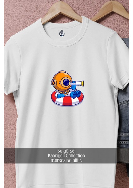 Oversize Can Simidi Içinde Mini Dalgıç Tasarımlı Unisex T-Shirt fiyatları